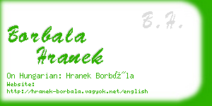 borbala hranek business card